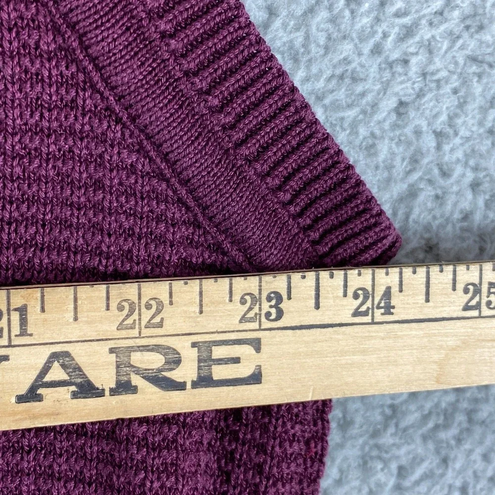 Vintage Michael Thomas Vest M Red Cable Knit Cardigan Egyptian Cotton USA Made